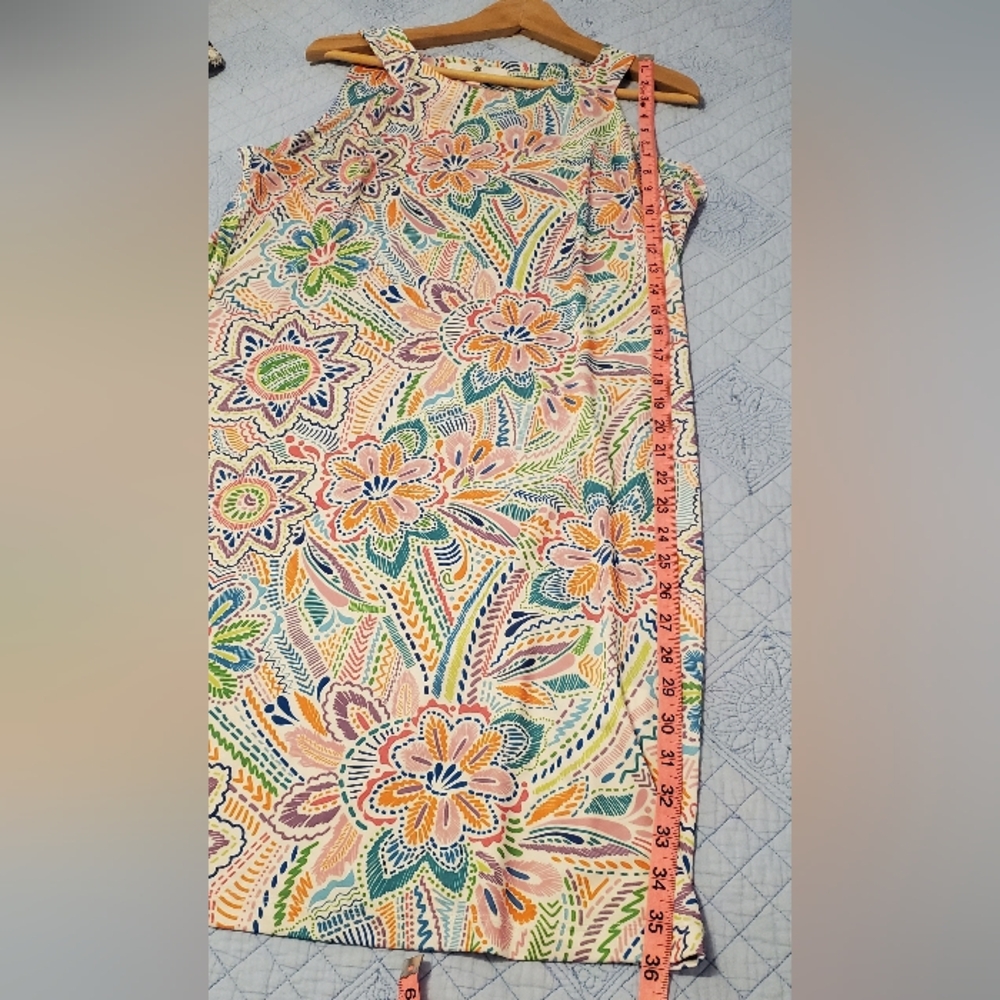Jean-Pierre Klifa Paris,   Patterned Midi Dress, Size L, Multi Colors - Picture 4 of 5